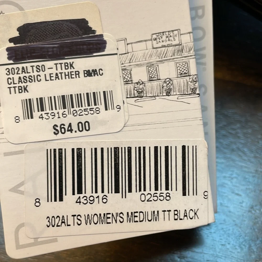 Rainbow double layer wide strap flip flops-color is black - Picture 6 of 6